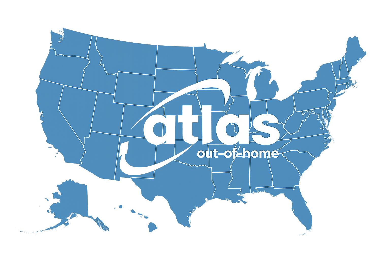 Atlas OOH coverage map across the United States