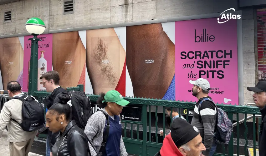 Billie Launches Giant Scratch-and-Sniff Armpit Billboard