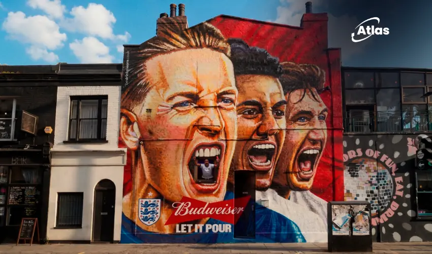 Budweiser Lets England Fans Step Inside Its World Cup Mural