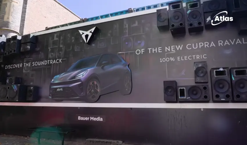 CUPRA Raval Turns Billboards Into an Interactive Wall of Sound