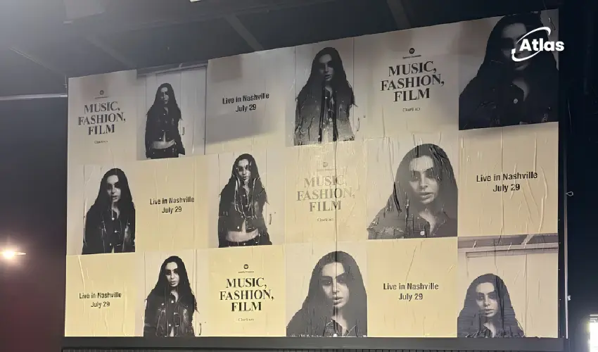 Charli XCX Brings Music, Fashion, Film to Nashville With Wild Posting