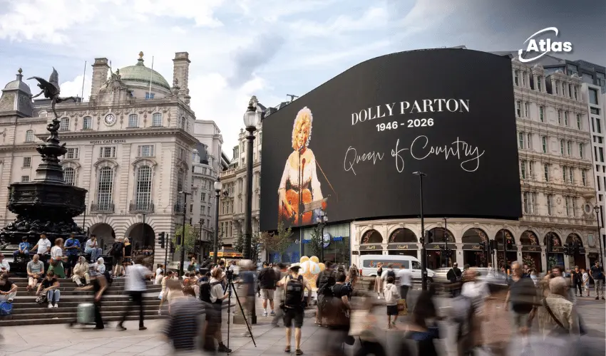 Dolly Parton Memorial: How OOH and Public Space Became a Global Tribute