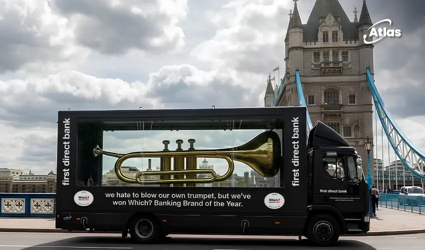 first direct Blows Its Own Trumpet With Mobile OOH in London