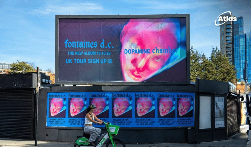 Fontaines D.C. Dopamine Chamber OOH Campaign in London & Manchester
