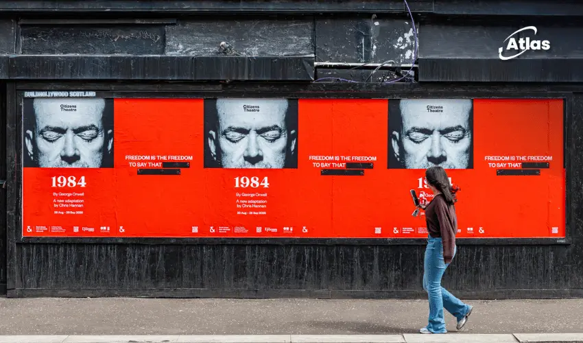 1984 Takes Over Glasgow With a Bold Redacted OOH Campaign