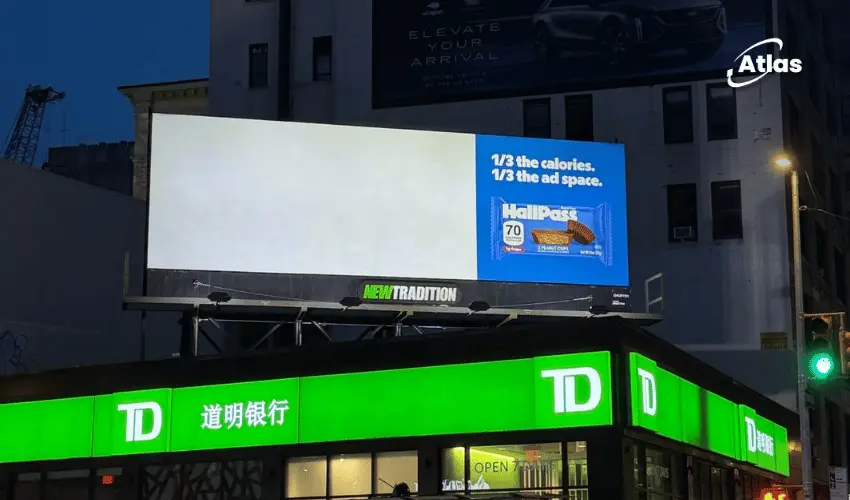 HallPass Uses Only One-Third of a Billboard
