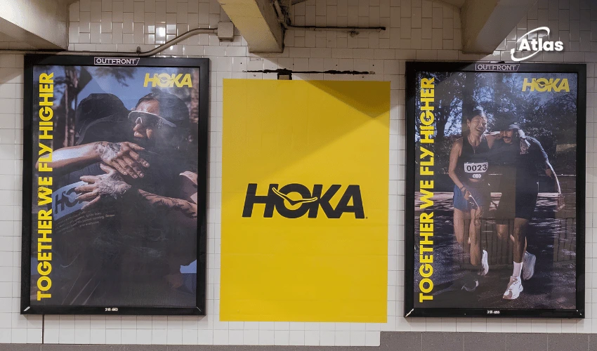 HOKA Columbus Circle Station Domination OOH | Atlas OOH