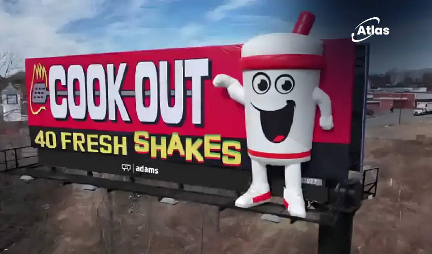 Cook Out Turns a Milkshake Into a 20-Foot Billboard Moment