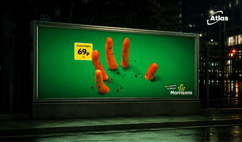 Morrisons Halloween OOH Campaign: Spooky Retail Produce Ads
