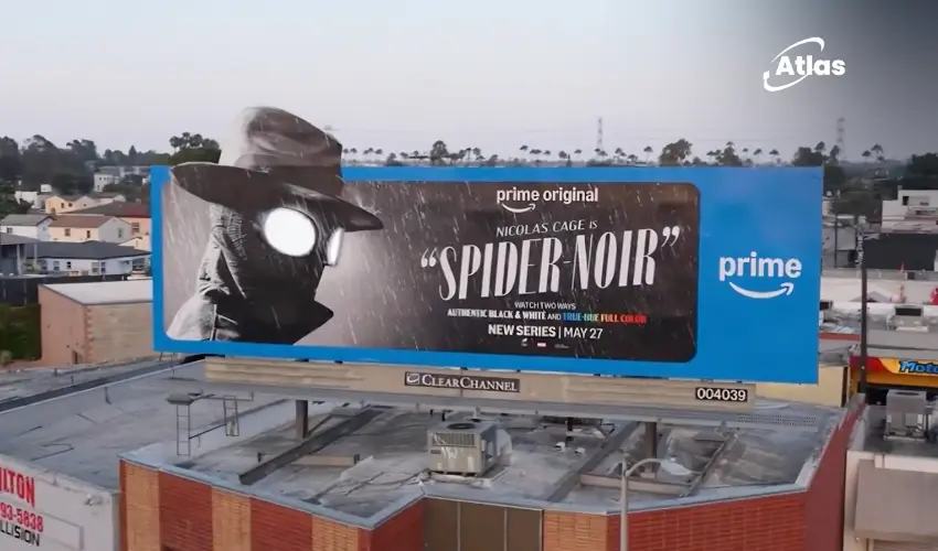 Spider-Noir OOH Activation Brings Black-and-White and Color Worlds Together