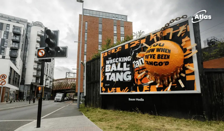 Tango Smashes Into Manchester With a Giant Orange OOH Special Build
