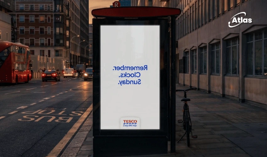 Tesco Reverses Its OOH Message for the UK Clock Change