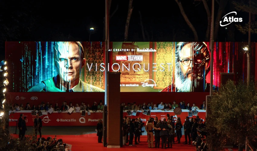 VisionQuest OOH at Rome Film Festival: Disney+ Maxi Ledwall & DOOH | Atlas OOH