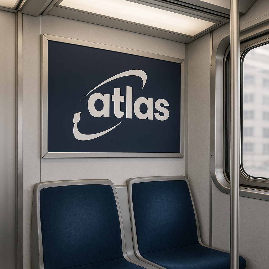 Interior Train Wrap advertising in Philadelphia, Pennsylvania